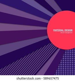 Vector material design background. Abstract creative concept layout template. For web and mobile app, paper art illustration, style blank, poster, booklet. Motion wallpaper element. Flat ui