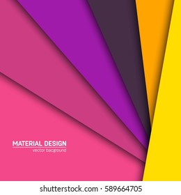 Vector material design background. Abstract creative concept layout template. For web and mobile app, paper art illustration, style blank, poster, booklet. Motion wallpaper element. Flat ui