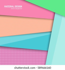 Vector material design background. Abstract creative concept layout template. For web and mobile app, paper art illustration, style blank, poster, booklet. Motion wallpaper element. Flat ui