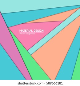 Vector material design background. Abstract creative concept layout template. For web and mobile app, paper art illustration, style blank, poster, booklet. Motion wallpaper element. Flat ui