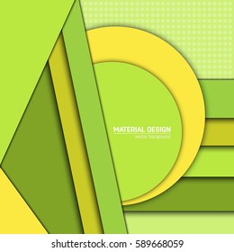 Vector material design background. Abstract creative concept layout template. For web and mobile app, paper art illustration, style blank, poster, booklet. Motion wallpaper element. Flat ui