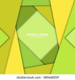 Vector material design background. Abstract creative concept layout template. For web and mobile app, paper art illustration, style blank, poster, booklet. Motion wallpaper element. Flat ui