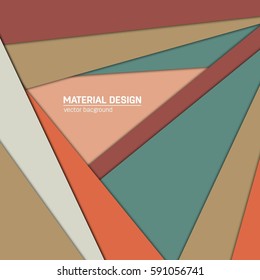 Vector material design background. Abstract creative concept layout template. For web and mobile app, paper art illustration, style blank, poster, booklet. Motion wallpaper element. Flat ui