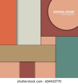 Vector material design background. Abstract creative concept layout template. For web and mobile app, paper art illustration, style blank, poster, booklet. Motion wallpaper element.