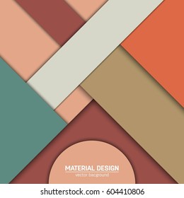 Vector material design background. Abstract creative concept layout template. For web and mobile app, paper art illustration, style blank, poster, booklet. Motion wallpaper element.