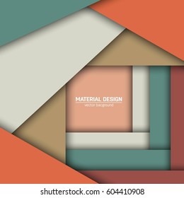 Vector material design background. Abstract creative concept layout template. For web and mobile app, paper art illustration, style blank, poster, booklet. Motion wallpaper element.