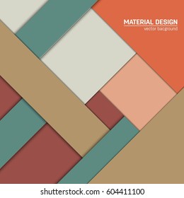 Vector material design background. Abstract creative concept layout template. For web and mobile app, paper art illustration, style blank, poster, booklet. Motion wallpaper element.