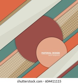 Vector material design background. Abstract creative concept layout template. For web and mobile app, paper art illustration, style blank, poster, booklet. Motion wallpaper element.