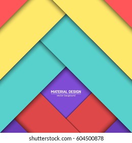 Vector material design background. Abstract creative concept layout template. For web and mobile app, paper art illustration, style blank, poster, booklet. Motion wallpaper element.