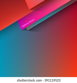 Vector Material Design. Trendy vector illustration. Used opacity layers for shadows