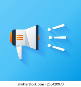 Vector material icon of bullhorn