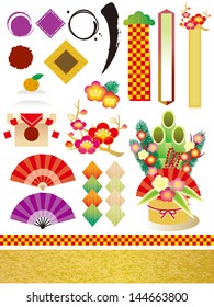 The vector material of the New Year of Japan