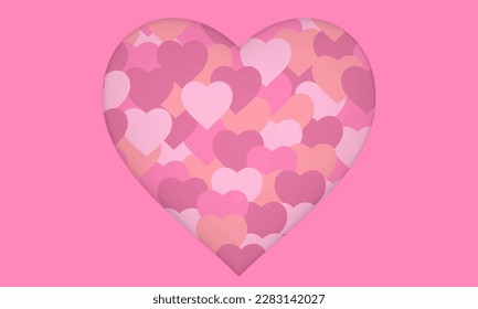 Vector material for openwork heart pattern