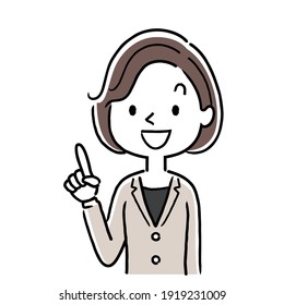 Vector material: smiling woman, business woman