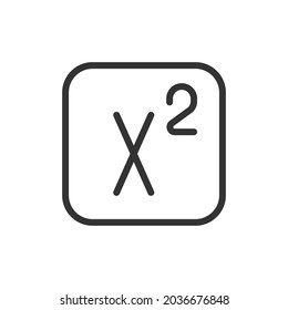 Vector math line icon. Symbol in trendy outline style. Vector illustration isolated on a white background. 