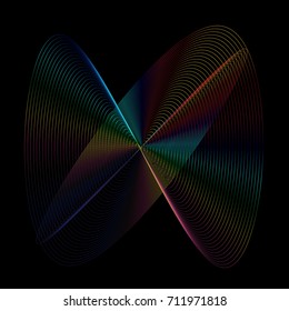 Vector Mathematical  Curve Structure - Generative Art  