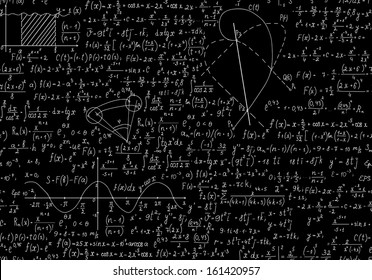 Vector mathematical seamless pattern. You can use any color of background