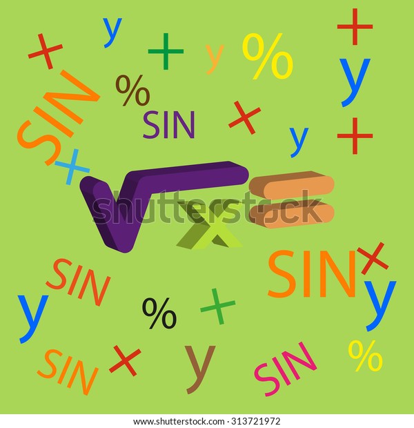 Vector of mathematical symbol or icon,\
mathematical poster, mathematical\
illustration