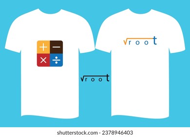 Vektor-Mathematik-Zeichen und Zitat-Shirt-Design