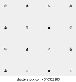 Vector matine pattern. Ship - stock vector