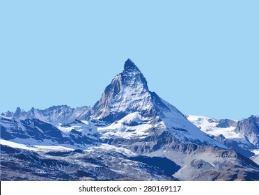 Vector , Matterhorn in StelliSee, Zermatt, Switzerland
