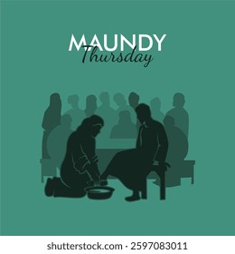 vector maundy thursday poster template