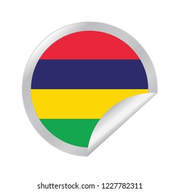 Vector Mauritius circle folded