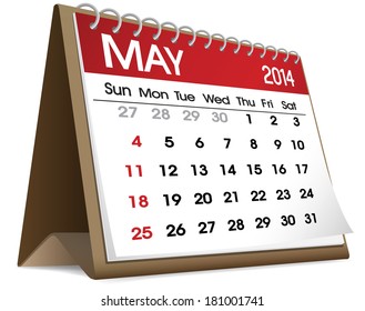 Vector of May 2014 Calendar