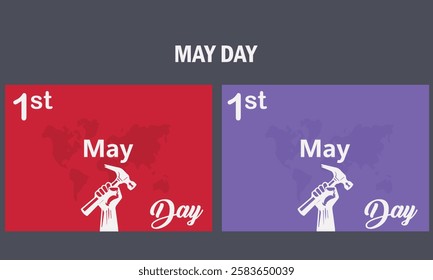 Vector May day flyer design.