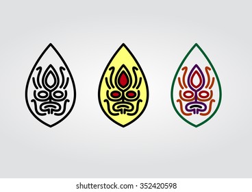 Vector maya mask illustration 