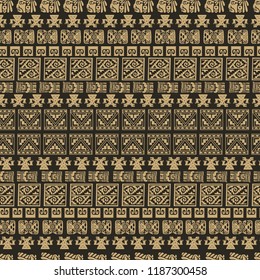 Vector maya seamless pattern. Maya design concept for fashion print, backgrounds, greeting cards, holiday package and wrapping.