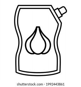 Vector Mayonnaise Outline Icon Design
