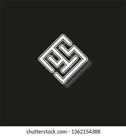 vector maze abstract - puzzle labyrint symbol