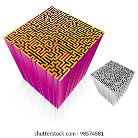 Vector maze isolated