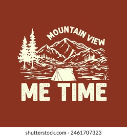 Vektorgrafik ME Time Mountain View Illustration