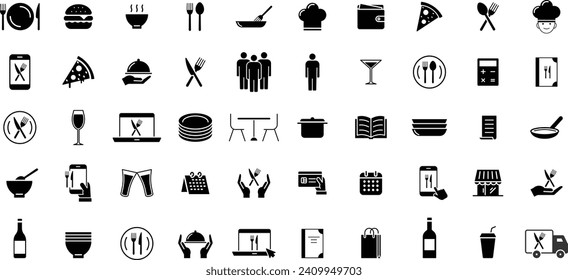 
Vector Meal Related Icon Set