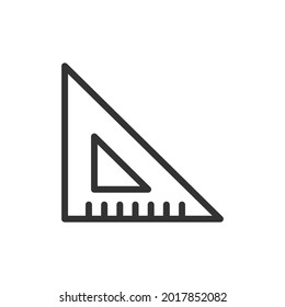Vector measure line icon. Symbol in trendy outline style. Vector illustration isolated on a white background. 