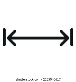 Vector measure line icon. Symbol in trendy outline style. Vector illustration isolated on a white background.