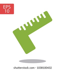 Vector measurement ruler icon. Black icon. Modern flat design vector illustration, quality concept for web banner, web and mobile application, Vector icon isolated on gradient background