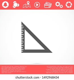 Vector measurement Ruler icon.. Modern flat design vector illustration. 