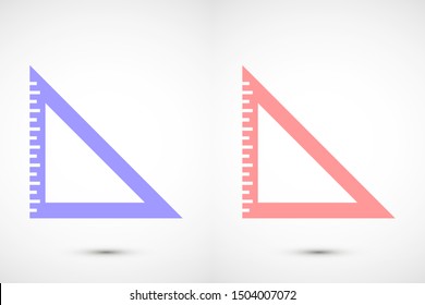 Vector measurement Ruler icon.. Modern flat design vector illustration.Ruler vector icon trendy flat style Pencil and Ruler Icon Isolated on White Background.