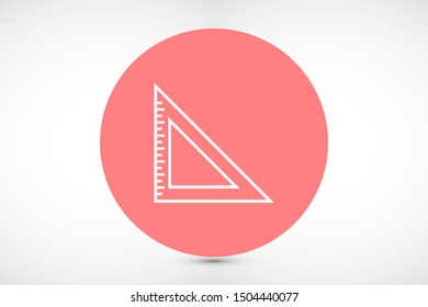Vector measurement Ruler icon.. Modern flat design vector illustration.Ruler vector icon trendy flat style Pencil and Ruler Icon Isolated on White Background.