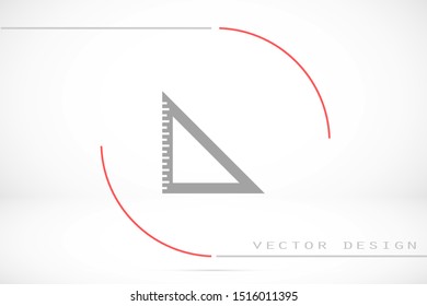 Vector measurement Ruler icon.. Modern flat design vector illustration.Ruler vector icon trendy flat style Pencil and Ruler Icon Isolated on White Background.