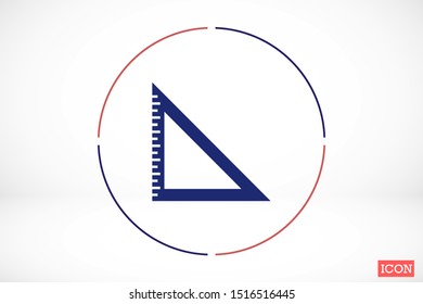Vector measurement Ruler icon.. Modern flat design vector illustration.Ruler vector icon trendy flat style Pencil and Ruler Icon Isolated on White Background.