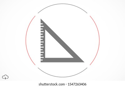 Vector measurement Ruler icon.. Modern flat design vector illustration.Ruler vector icon trendy flat style Pencil and Ruler Icon Isolated on White Background.