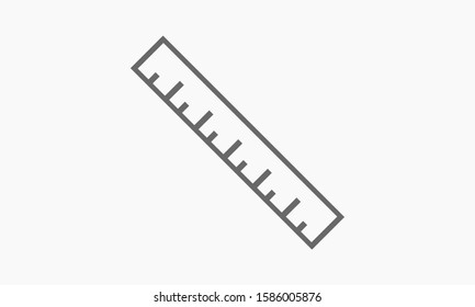 Vector measurement Ruler icon.. Modern flat design vector illustration.Ruler vector icon trendy flat style Pencil and Ruler Icon Isolated on White 
