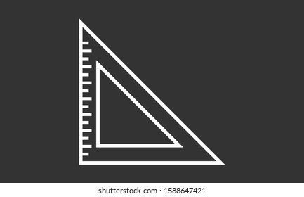 Vector measurement Ruler icon.. Modern flat design vector illustration.Ruler vector icon trendy flat style Pencil and Ruler Icon Isolated on White Background.