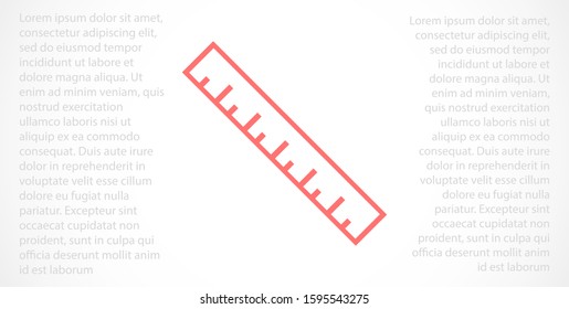 Vector measurement Ruler icon.. Modern flat design vector illustration.Ruler vector icon trendy flat style Pencil and Ruler Icon Isolated on White