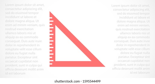 Vector measurement Ruler icon.. Modern flat design vector illustration.Ruler vector icon trendy flat style Pencil and Ruler Icon Isolated on White Background.