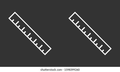 Vector measurement Ruler icon.. Modern flat design vector illustration.Ruler vector icon trendy flat style Pencil and Ruler Icon Isolated on White